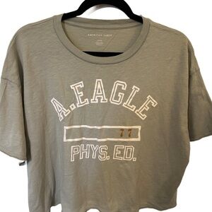 American Eagle Outfitters Olive Graphic Tee